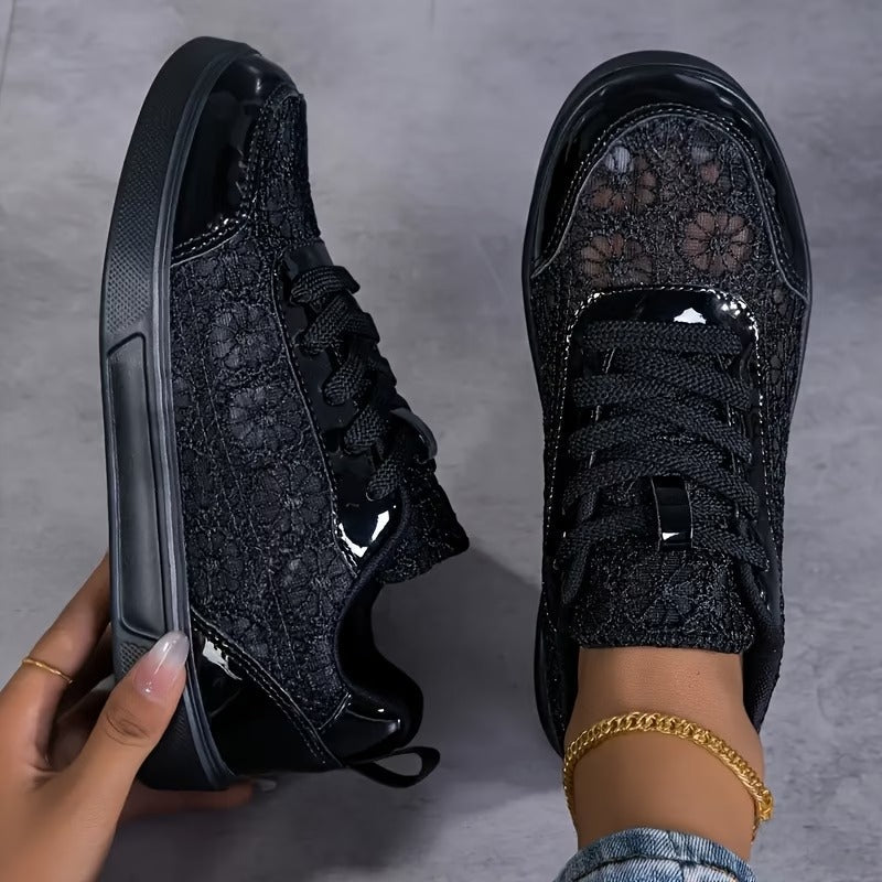 Estela | Zapatillas de Encaje Floral