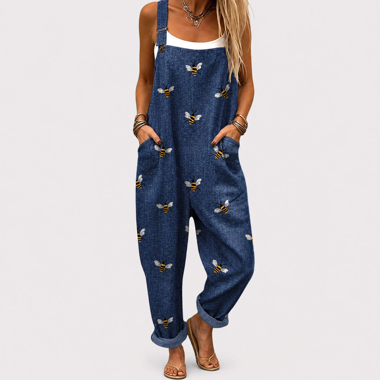 MARCO & BIANCA MILANO | PETO DENIM FLOREADO MUJER