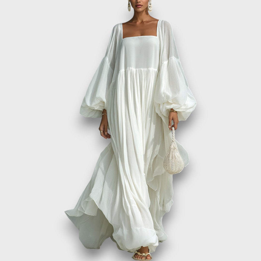 Beatrice — Vestido Largo Drapeado