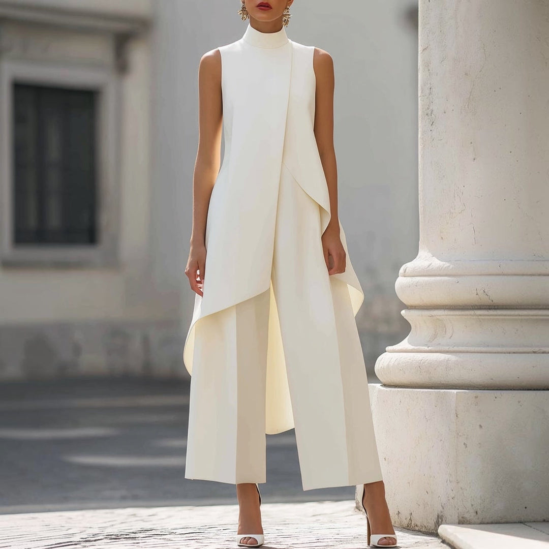 Valentina | Mono Elegante con Top y Cuello Alto