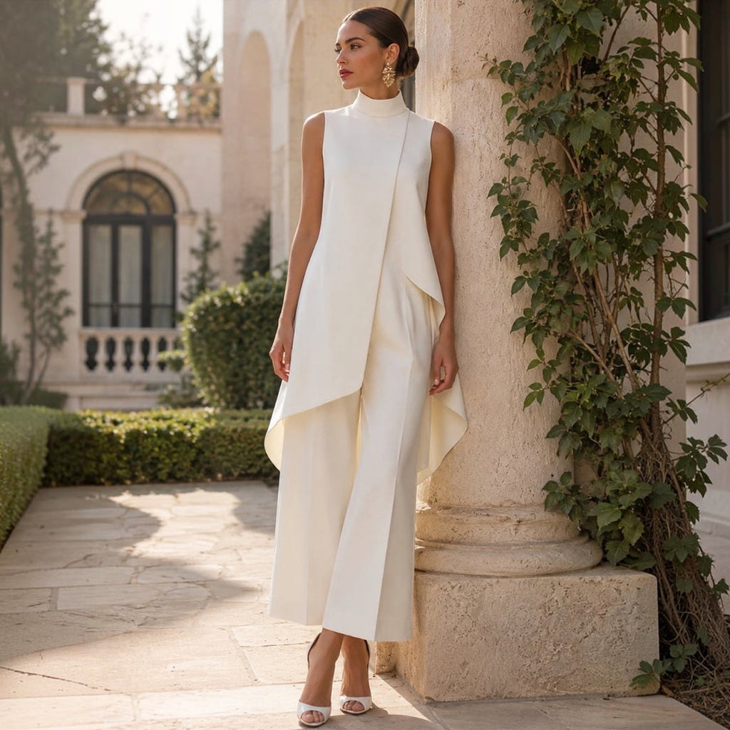 Valentina | Mono Elegante con Top y Cuello Alto