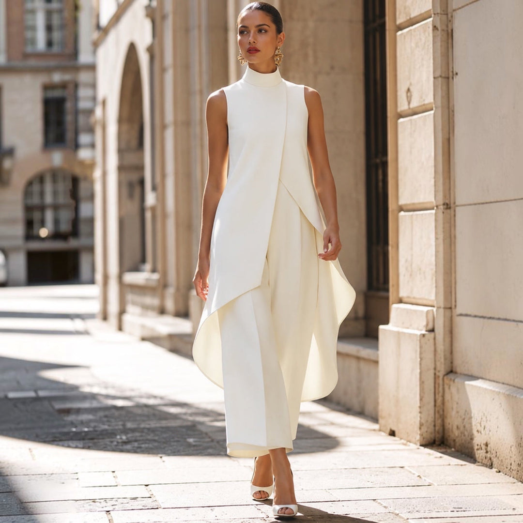 Valentina | Mono Elegante con Top y Cuello Alto