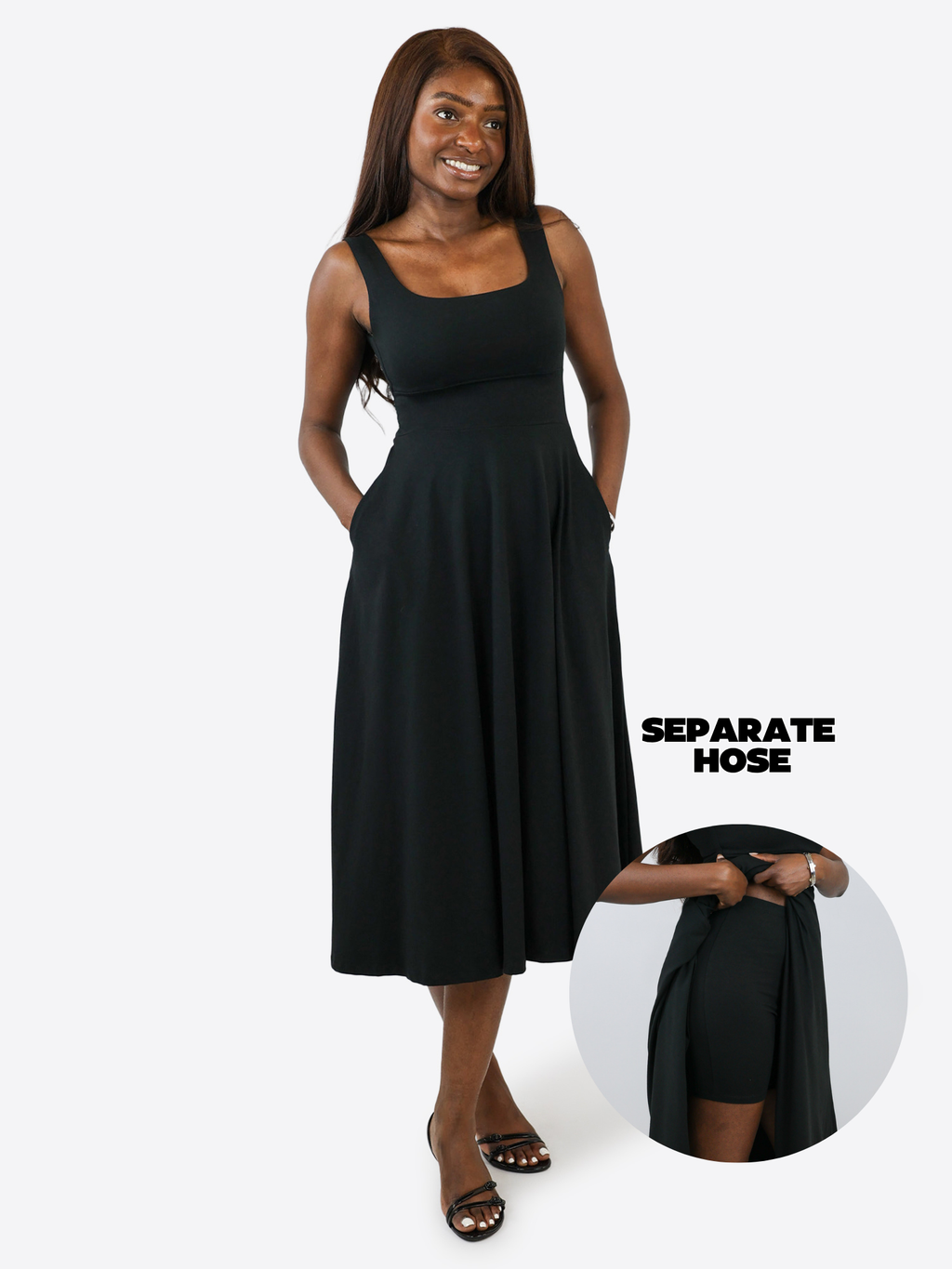 Vestido Midi Falda Pantalón Anny - Verde Oliva