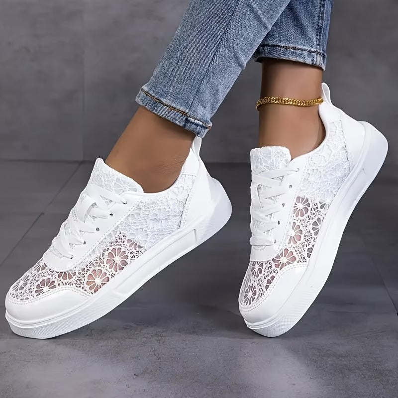 Estela | Zapatillas de Encaje Floral