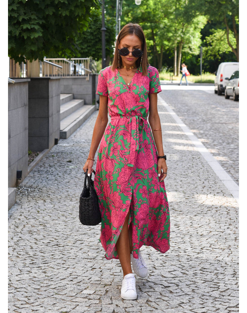Allegra — Vestido Floral Elegante con Escote V