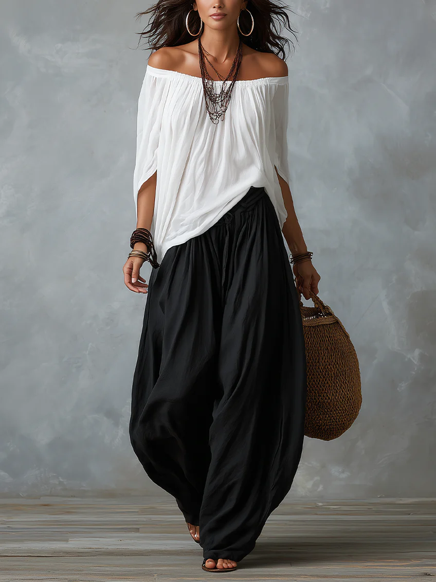 Aaliyah™ | Conjunto fluido de hombros al descubierto
