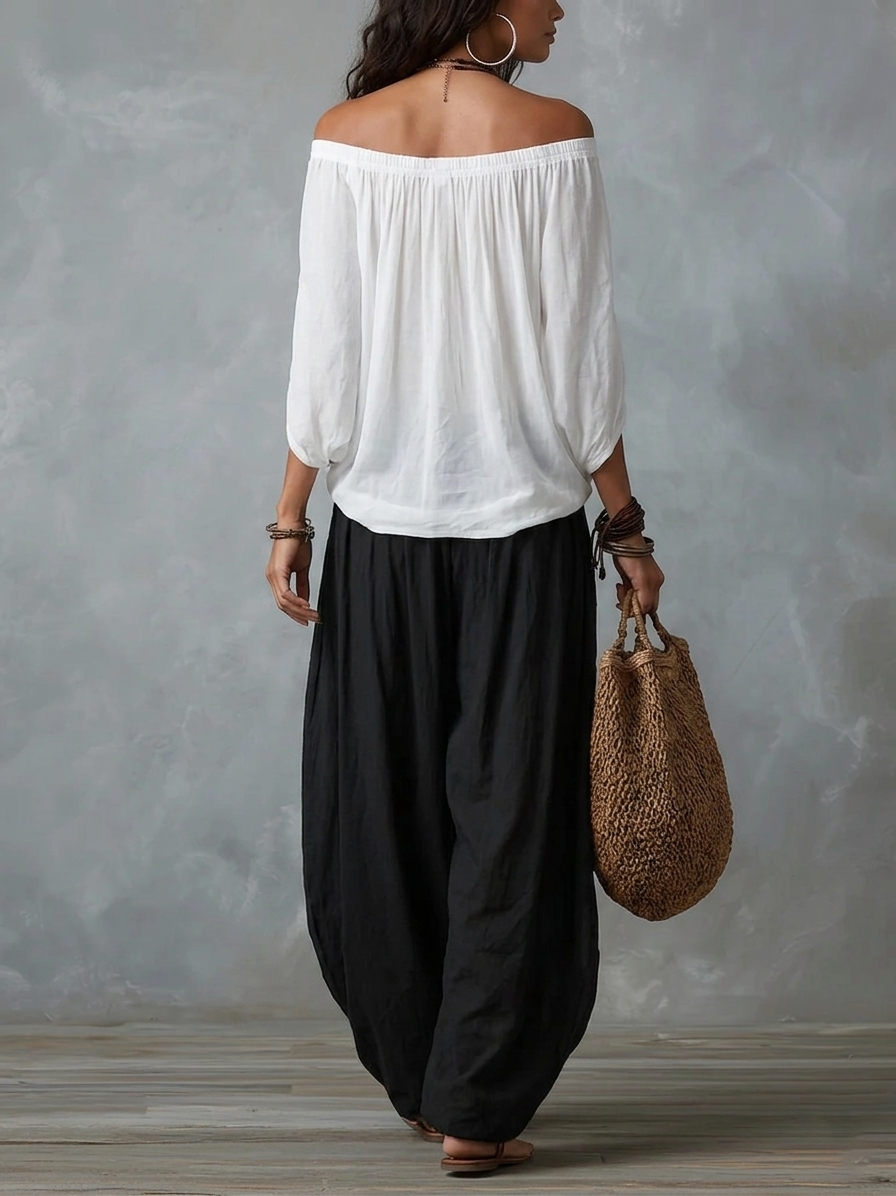 Aaliyah™ | Conjunto fluido de hombros al descubierto
