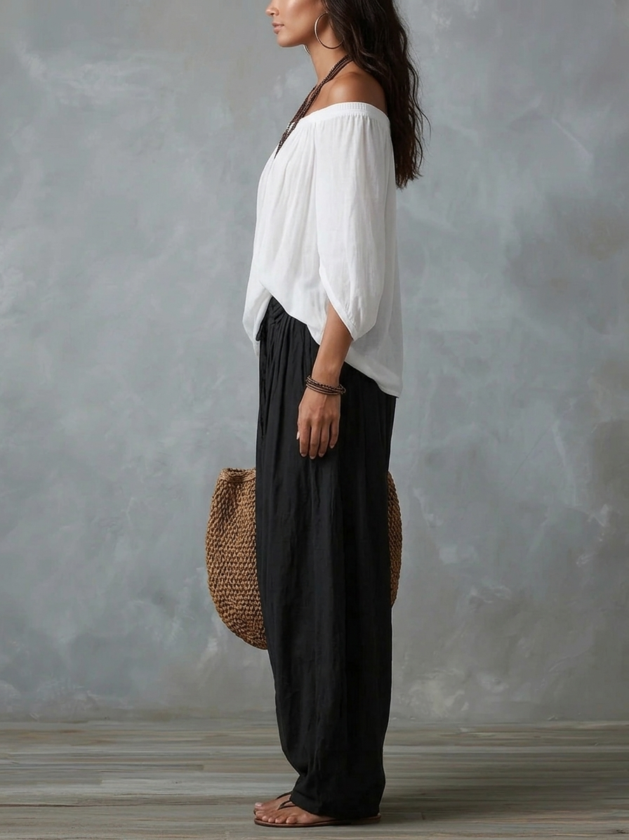 Aaliyah™ | Conjunto fluido de hombros al descubierto