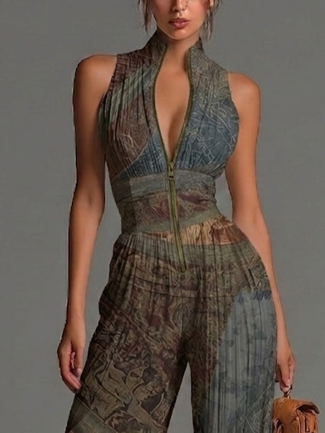 Camille™ | Mono fluido plisado con estampado bohemio