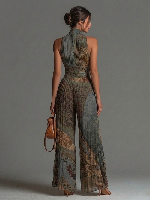 Camille™ | Mono fluido plisado con estampado bohemio