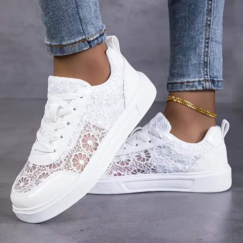 Estela | Zapatillas de Encaje Floral