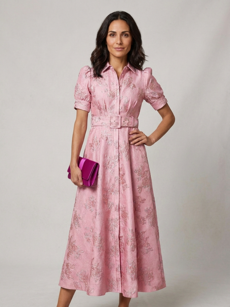 Letizia™ | Vestido con Mangas Cortas Globo