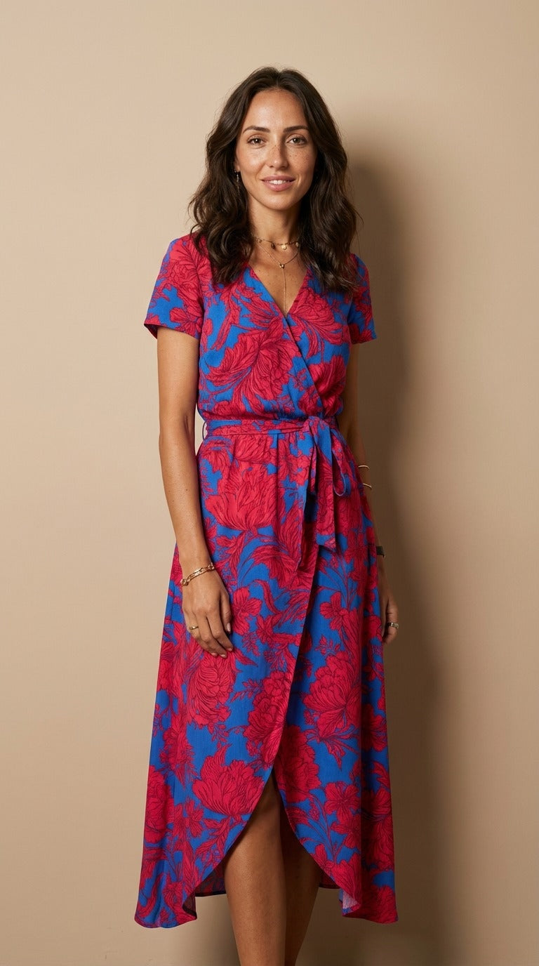 Allegra — Vestido Floral Elegante con Escote V