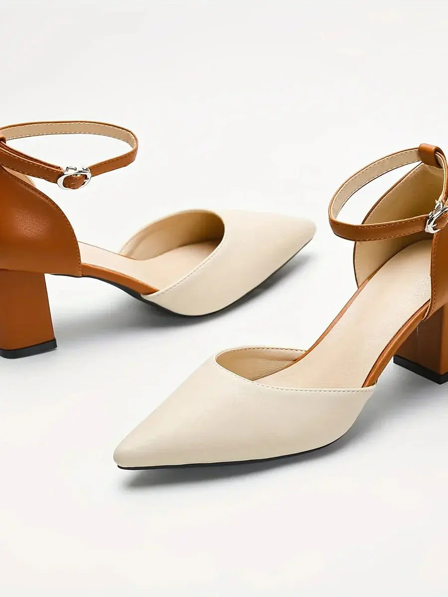 Marielle™ — Tacón Bicolor con Correa